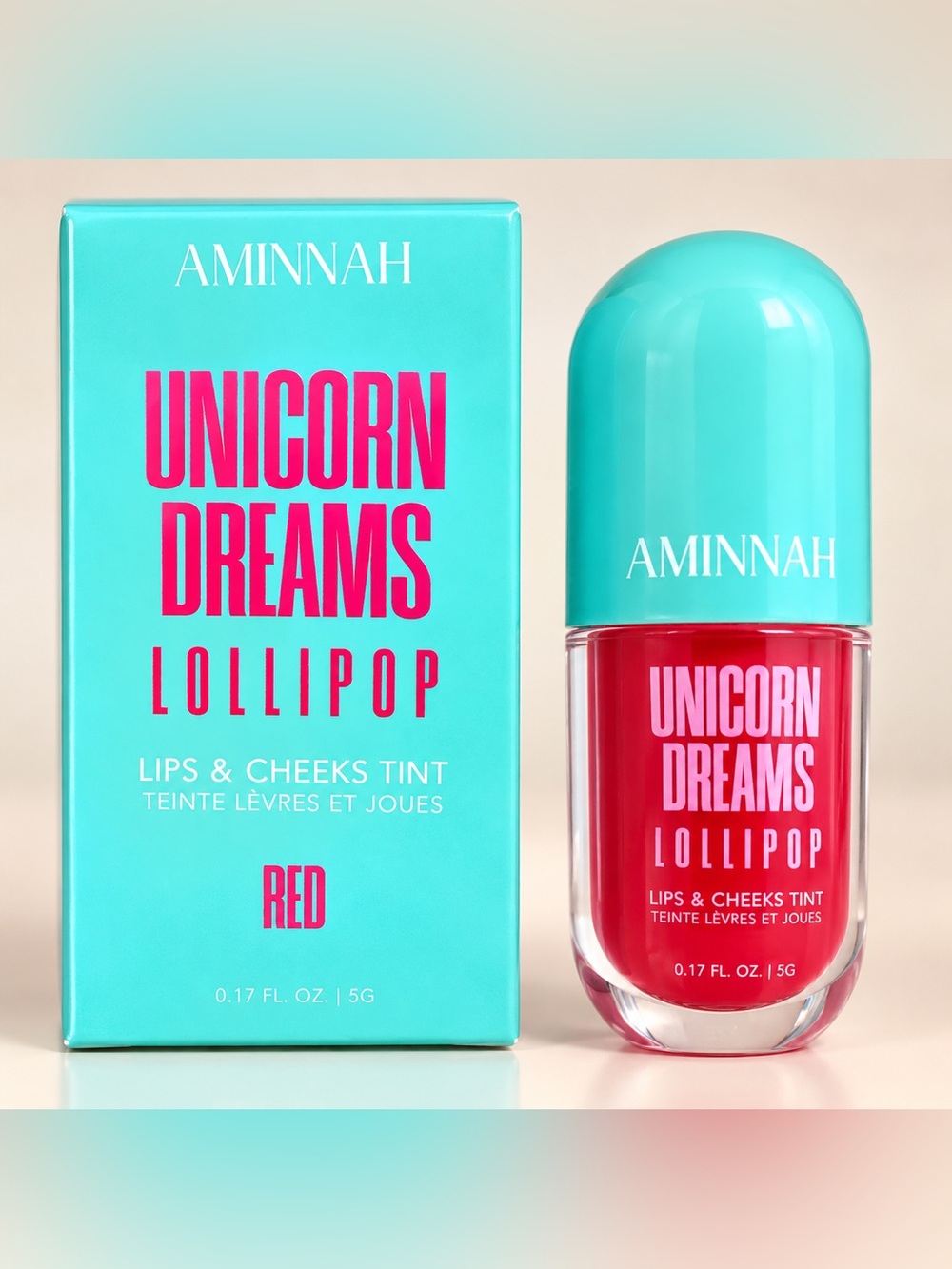 Aminnah Unicorn Dreams Lollipop Lips & Cheeks Tint — Red